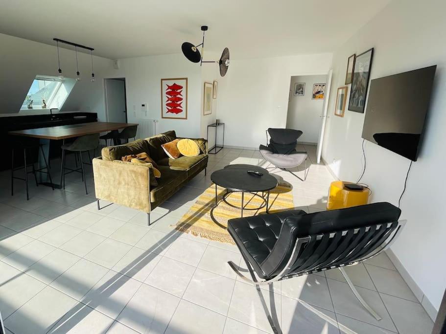 Appartement Lumineux Et Spacieux, Terrasse Et Parking Prive Concarneau Exterior foto